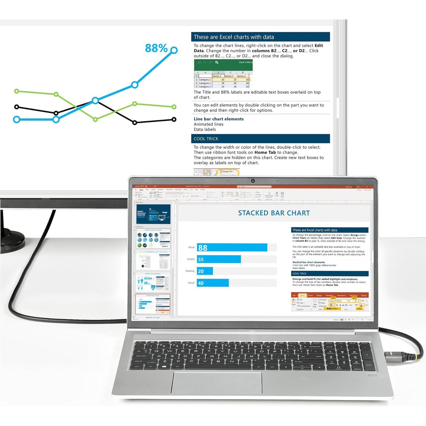 StarTech.com 20in (0.5m) Premium Certified HDMI 2.0 Cable High-Speed Ultra HD 4K 60Hz HDMI with Ethernet HDR10 UHD HDMI Monitor Cord
