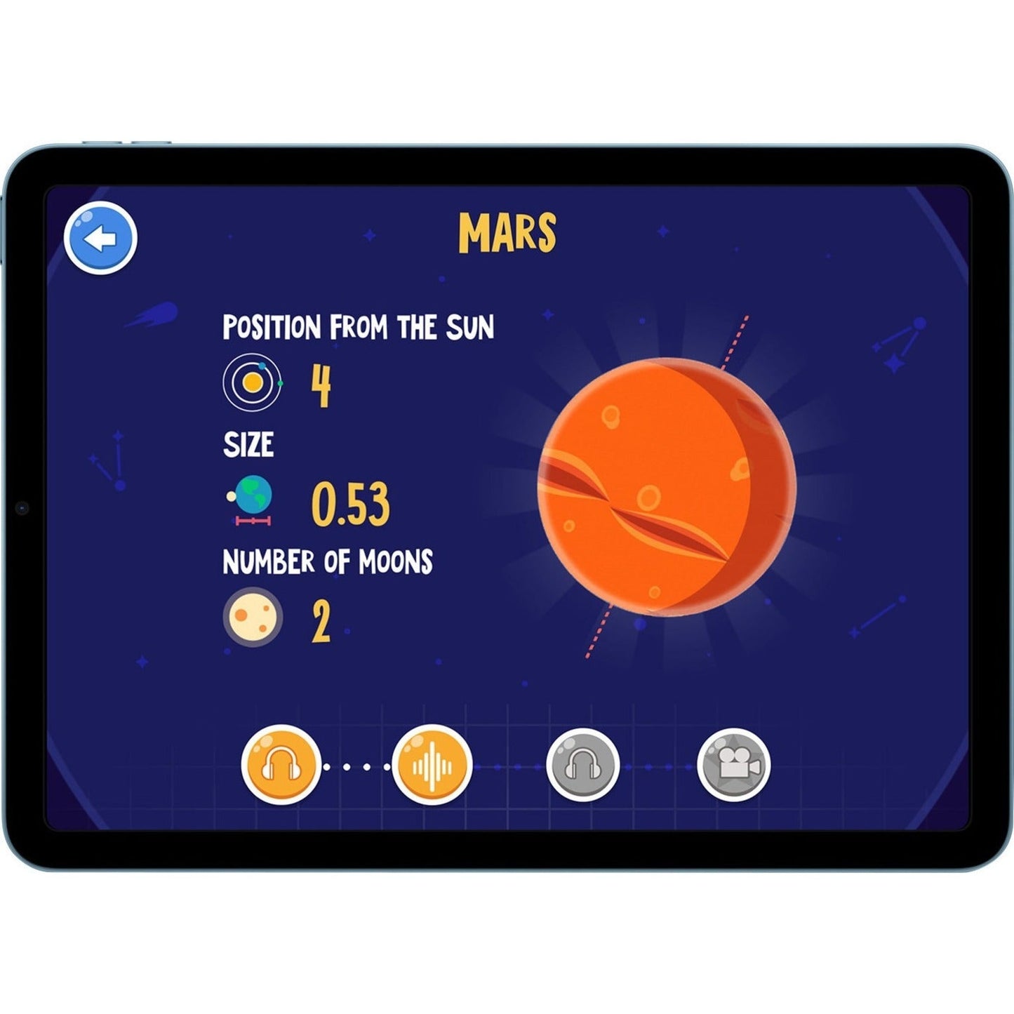 Apple iPad Air (5th Generation) A2589 Tablet - 10.9" - M1 Octa-core (8 Core) - 8 GB RAM - 64 GB Storage - iPadOS 15 - 5G - Blue