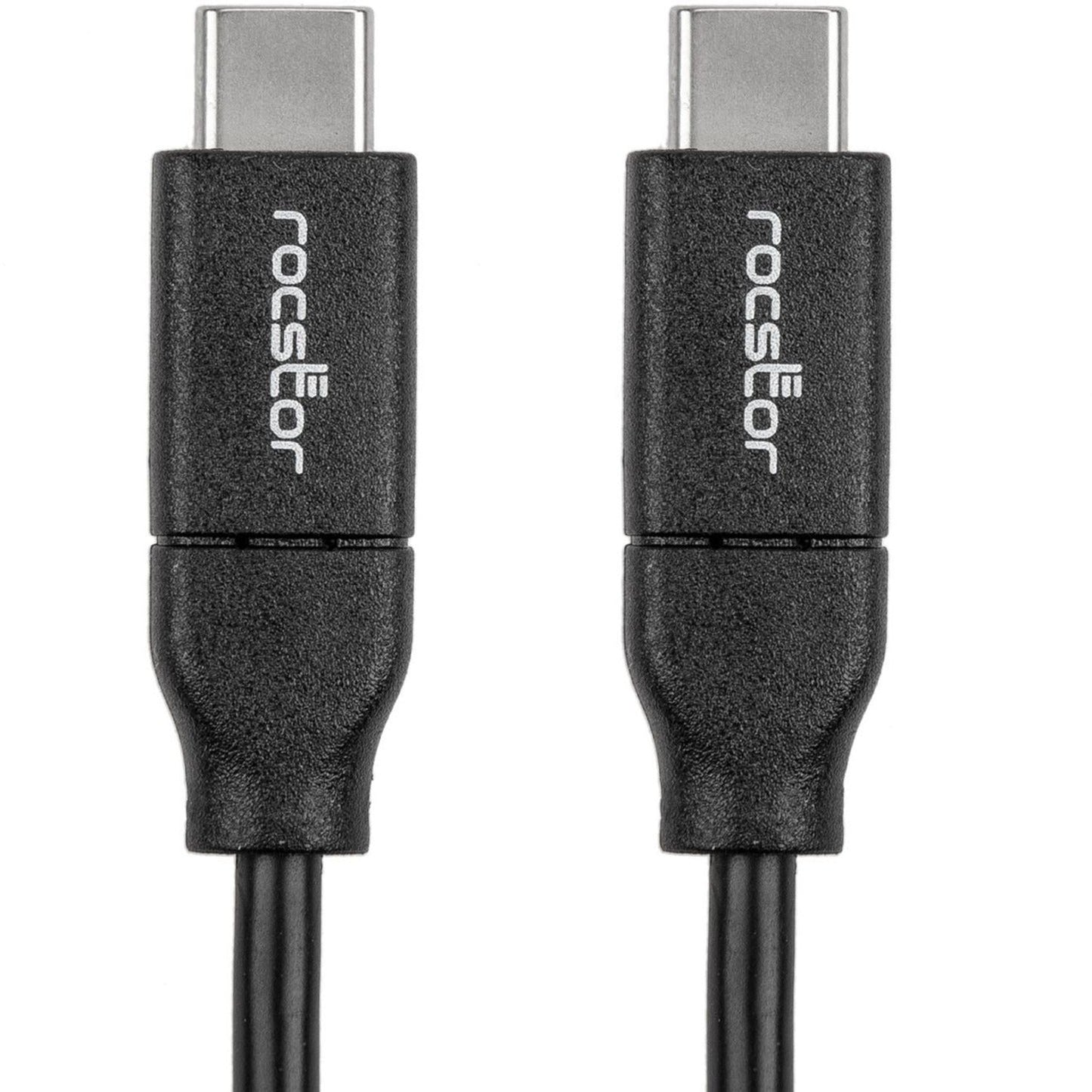 Rocstor Premium USB-C Charging Cable 2m 6ft - Up to 100W PD-M/M- Black