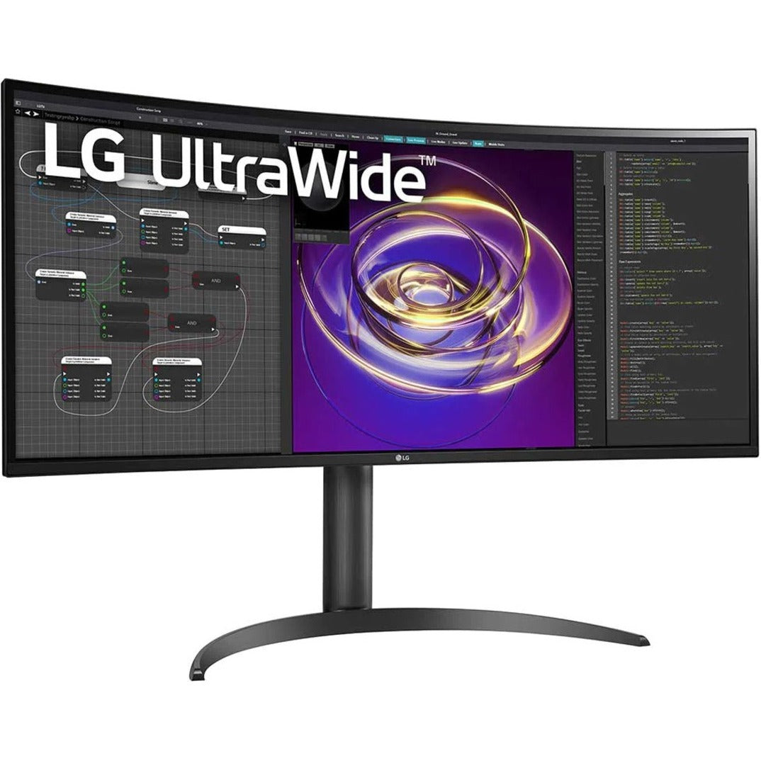 LG Ultrawide 34BP85CN-B 34" UW-QHD Curved Screen Gaming LCD Monitor - 21:9 - Glossy Black Black Hairline Textured Black