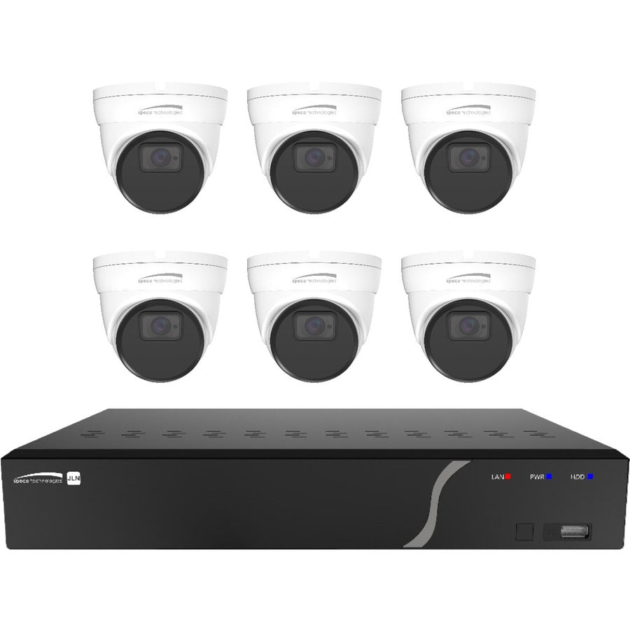 Speco 8 Channel Analytic Surveillance Kit with 5MP IP Cameras NDAA Compliant - 2 TB HDD