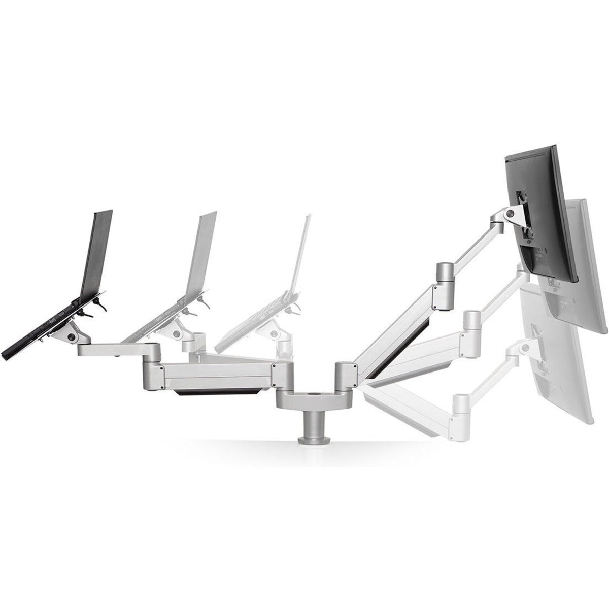 HAT 7050-1000-500SR Mounting Arm for Notebook Monitor - Silver - TAA Compliant