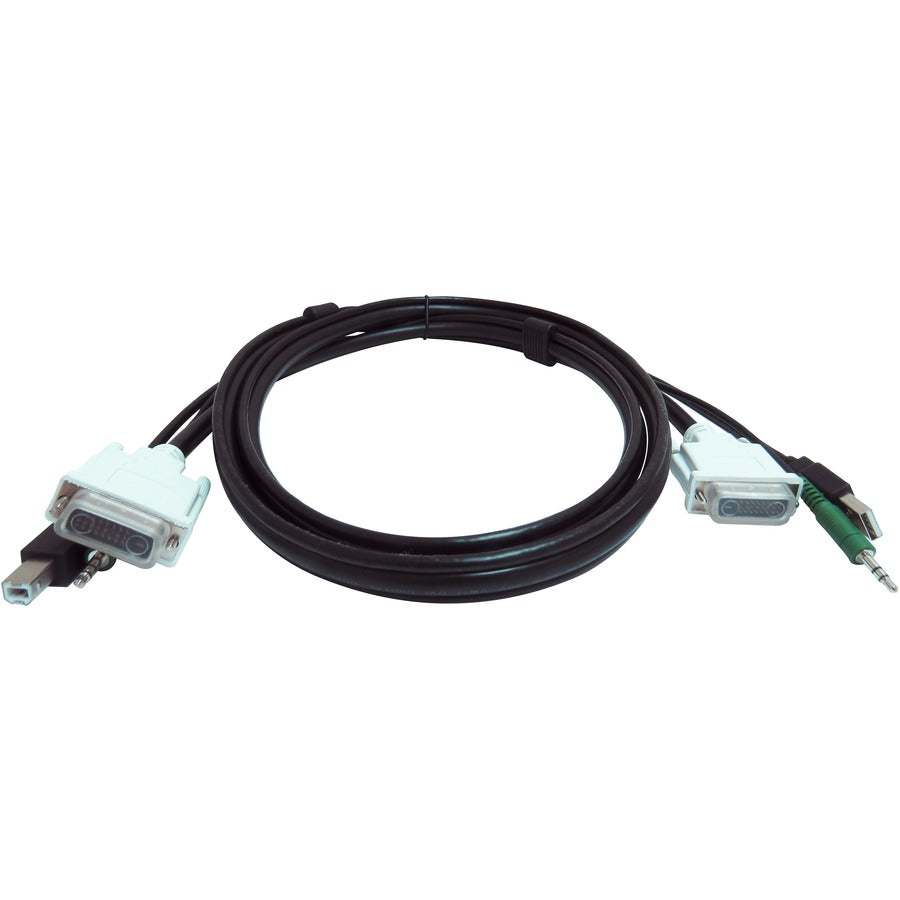 Black Box Secure KVM Cable - Each end (1) USB (1) or (2) Dual-Link DVI (1) 3.5mm Audio