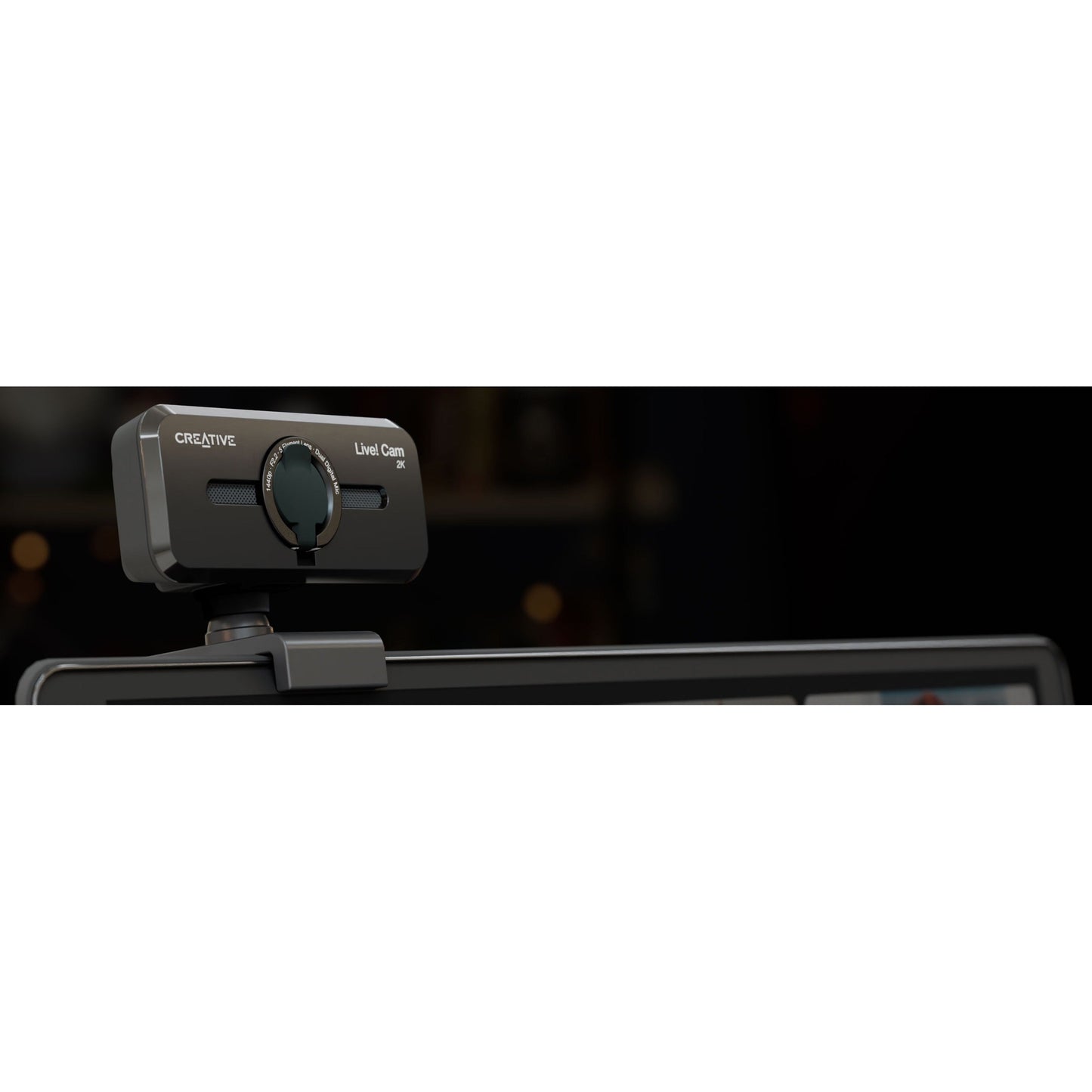Creative Live! Cam Sync V3 2K QHD USB Webcam with 4X Digital Zoom (4 Zoom Modes from Wide Angle to Narrow Portrait View) Privacy Lens 2 Mics for PC and Mac