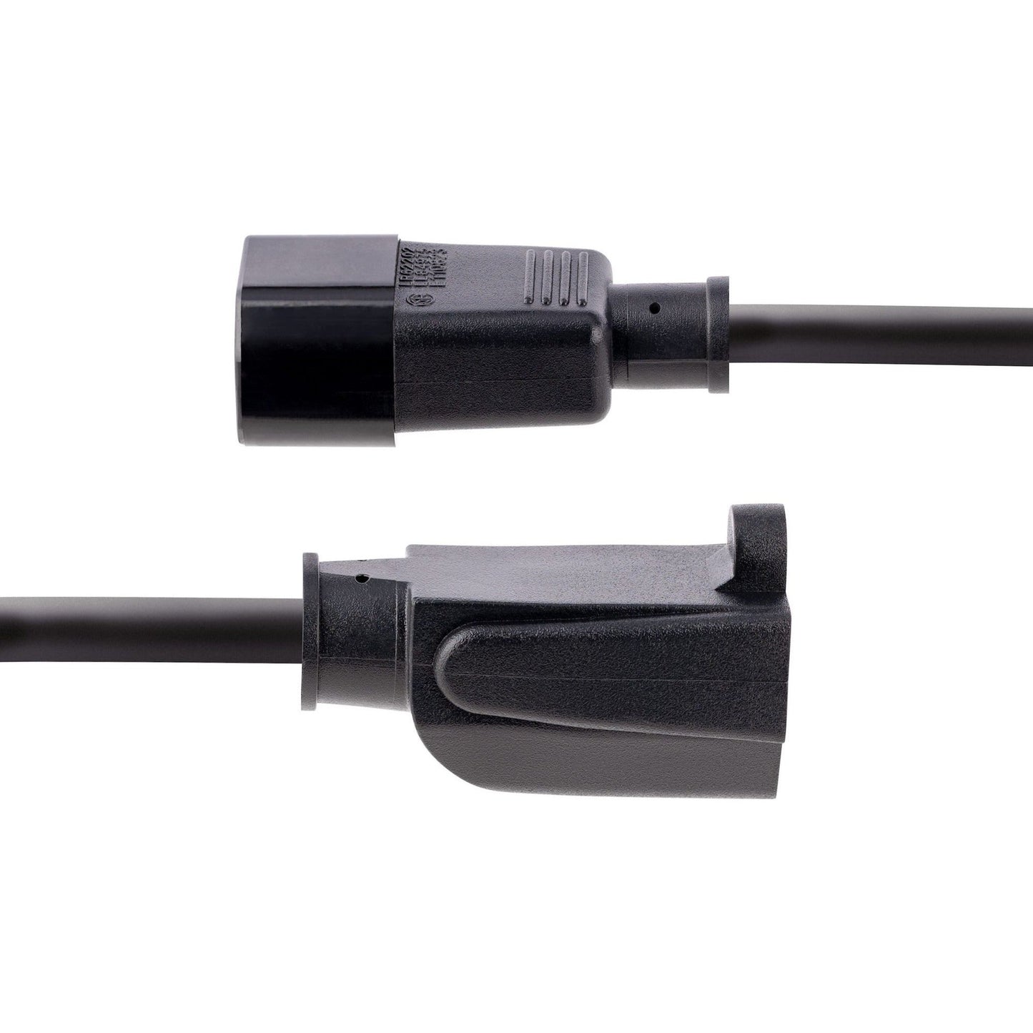 StarTech.com 3ft (1m) Power Extension Cord IEC C14 to NEMA 5-15R 10A 125V 18AWG Black Outlet Extension Cable for Power Supplies