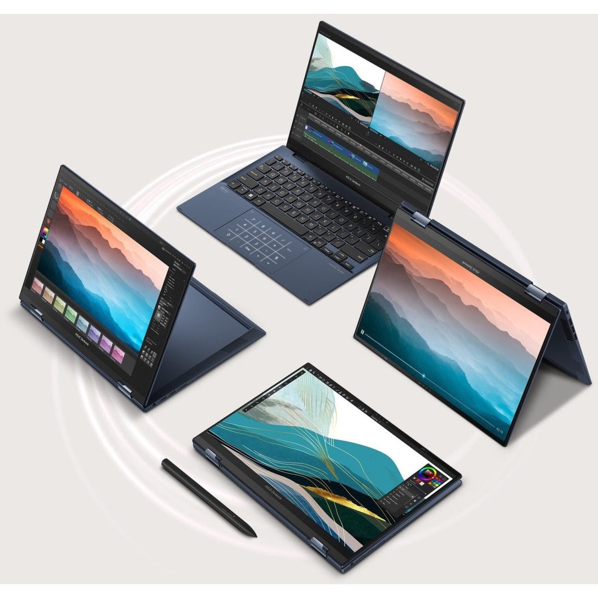 Asus Zenbook S 13 Flip OLED UP5302 UP5302ZA-DH74T-W 13.3" Touchscreen Convertible 2 in 1 Notebook - 2.8K - 2880 x 1800 - Intel Core i7 12th Gen i7-1260P Dodeca-core (12 Core) 2.10 GHz - 16 GB Total RAM - 16 GB On-board Memory - 1 TB SSD