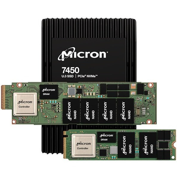 Micron 7450 PRO 7.68 TB Solid State Drive - 2.5" Internal - U.3 (PCI Express NVMe 4.0 x4) - Read Intensive - TAA Compliant