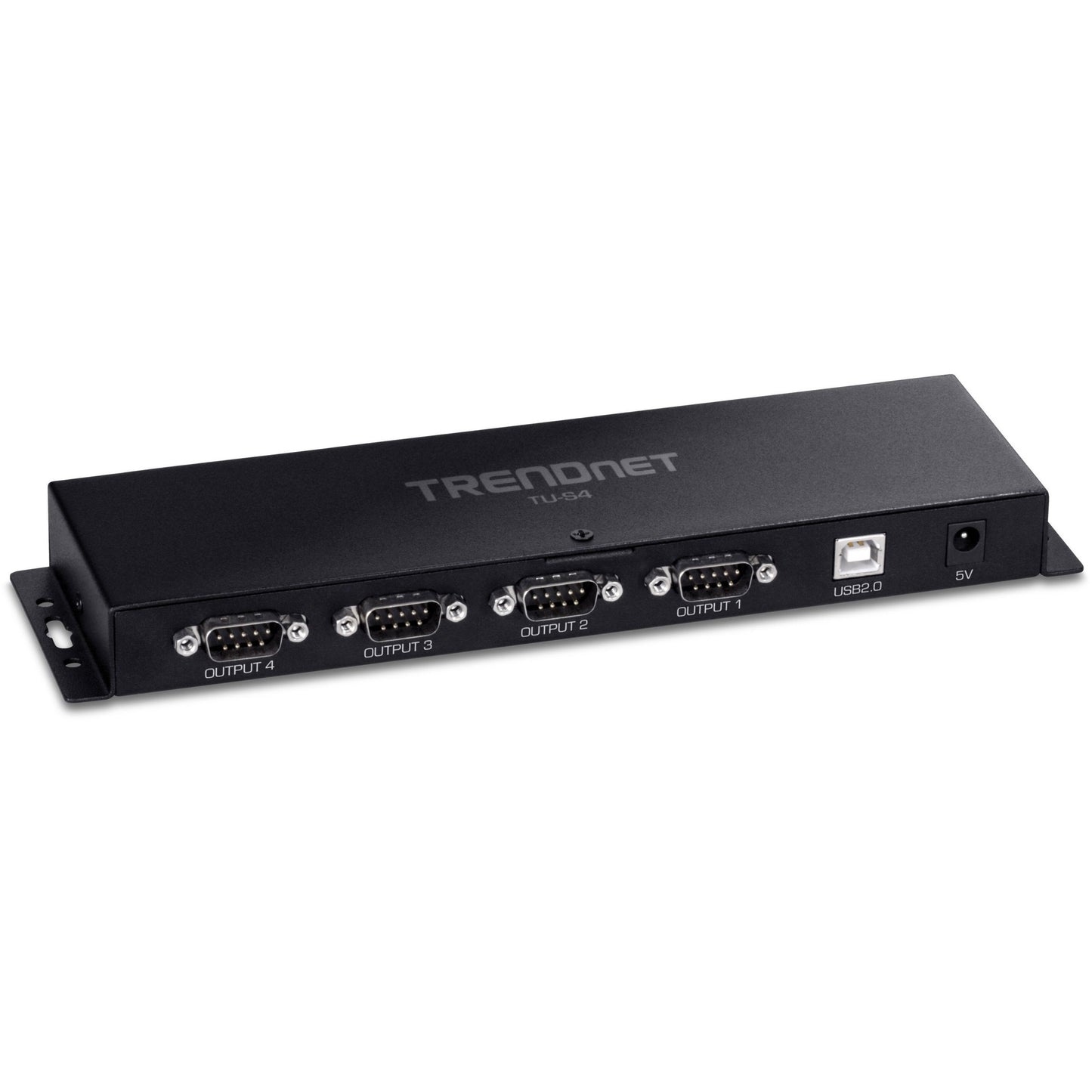 TRENDnet TU-S4 4-Port USB to Serial RS232 Hub Black