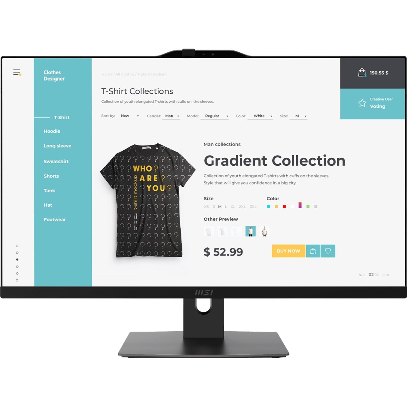MSI Modern Modern AM272P 12M-255US All-in-One Computer - Intel Core i5 - 8 GB RAM DDR4 SDRAM - 512 GB SSD - 27" Full HD 1920 x 1080 - Desktop - Black