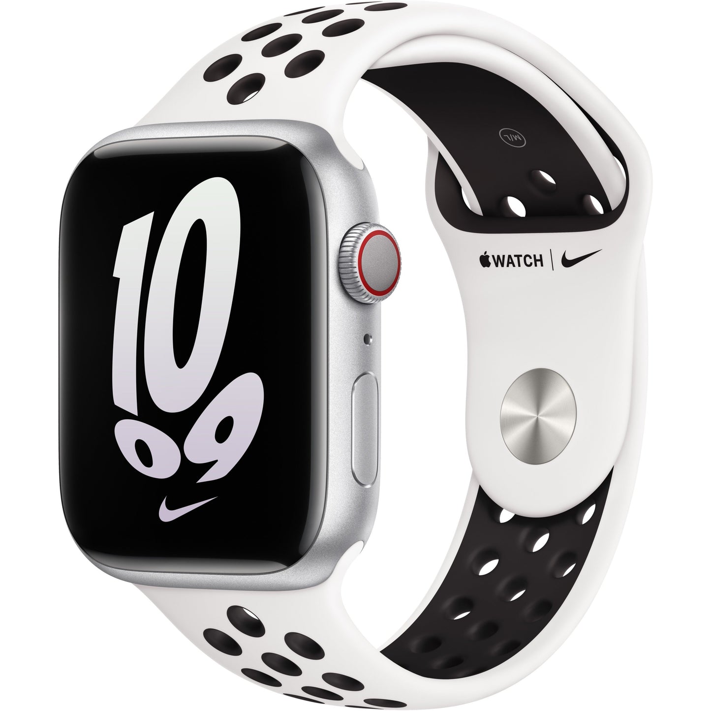 Apple 45mm Summit White/Black Nike Sport Band - M/L