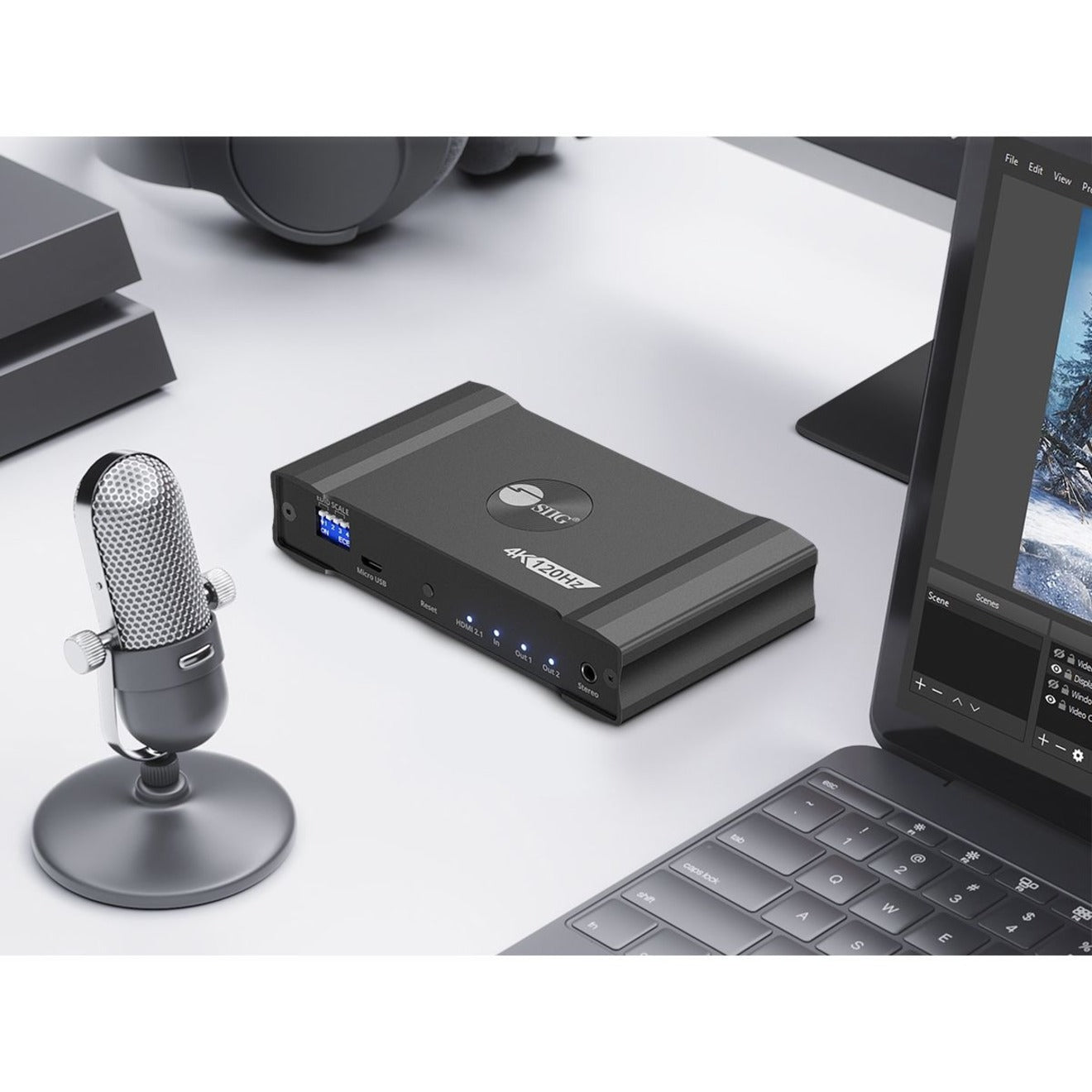 SIIG 1x2 4K120Hz HDMI Splitter with EDID & Audio Extractor