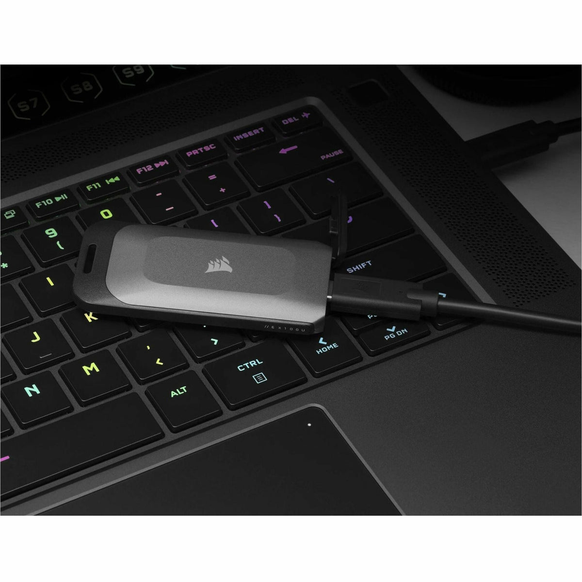 Corsair EX100U 2 TB Portable Solid State Drive - External - Black Gray