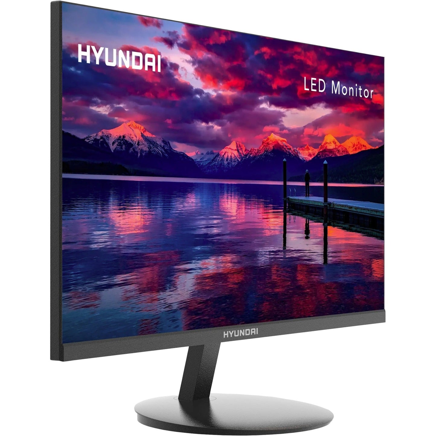 Hyundai 24-Inch Professional Thin Monitor 75Hz 1080p Full HD (1920x1080) LED HDMI and VGA Cables Included VESA Mountable Black 24FGM Series