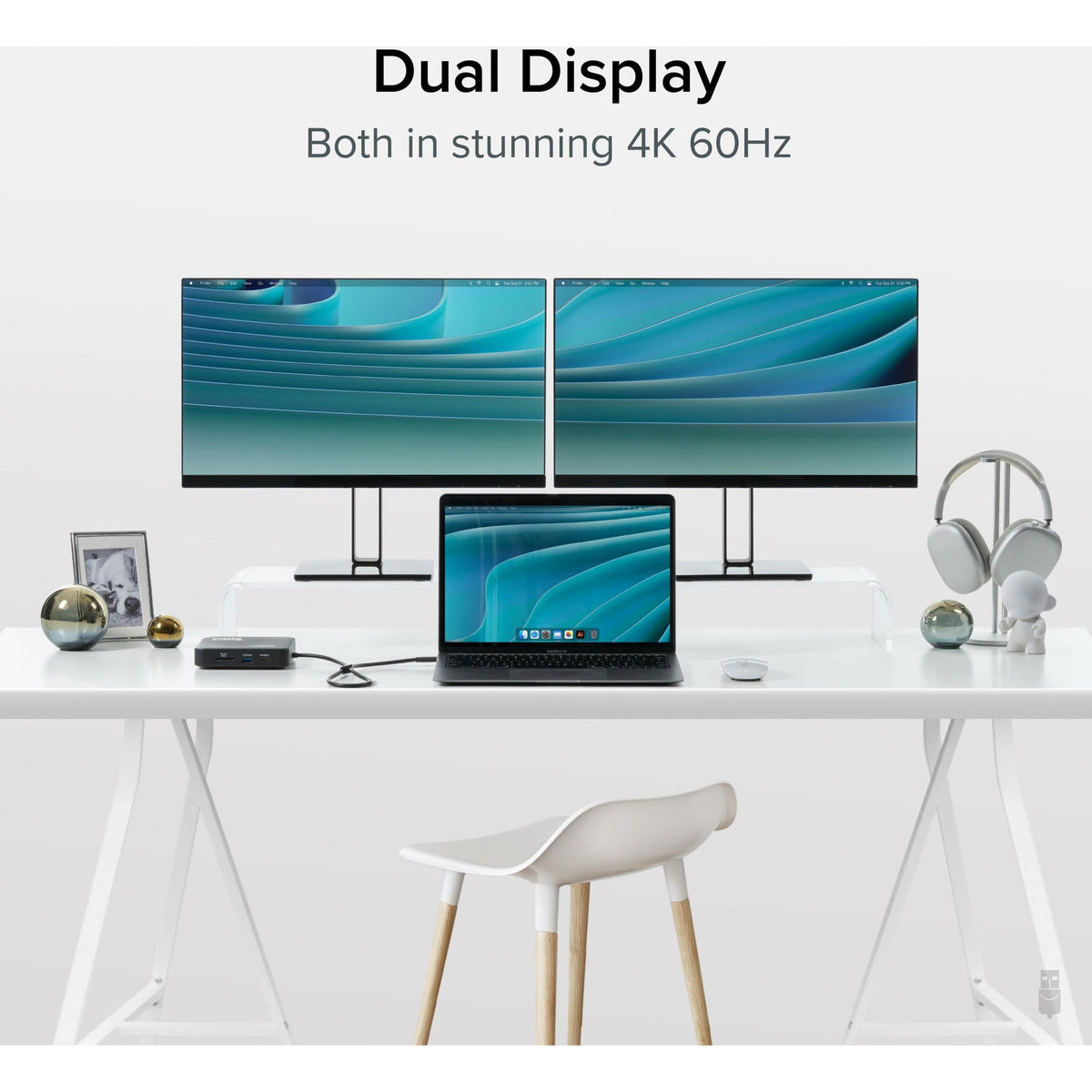 Plugable USB 3.0 or USB C to HDMI Adapter Extends to 4x Monitors Compatible with Windows and Mac