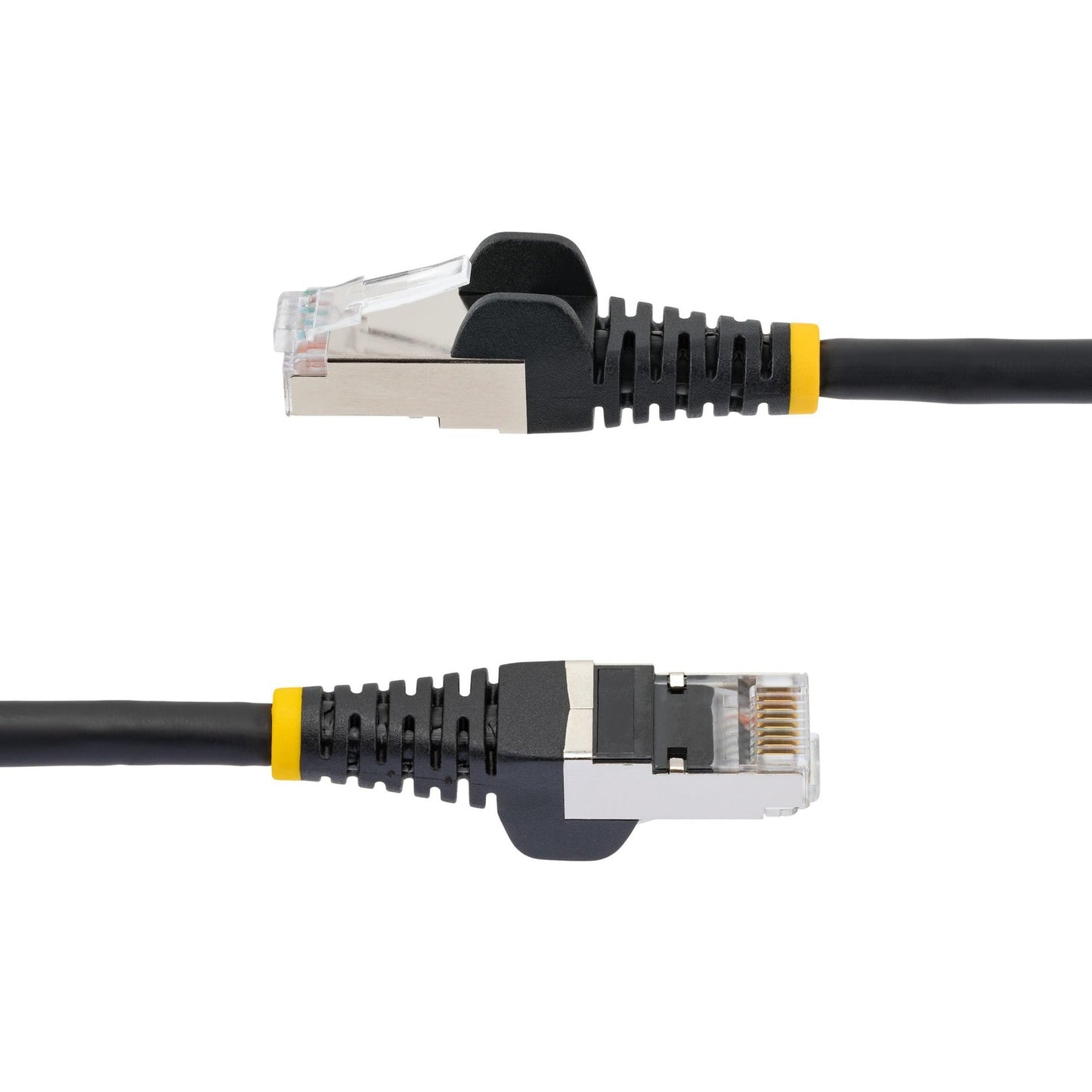 StarTech.com 3ft CAT6a Ethernet Cable Black Low Smoke Zero Halogen (LSZH) 10 GbE 100W PoE S/FTP Snagless RJ-45 Network Patch Cord