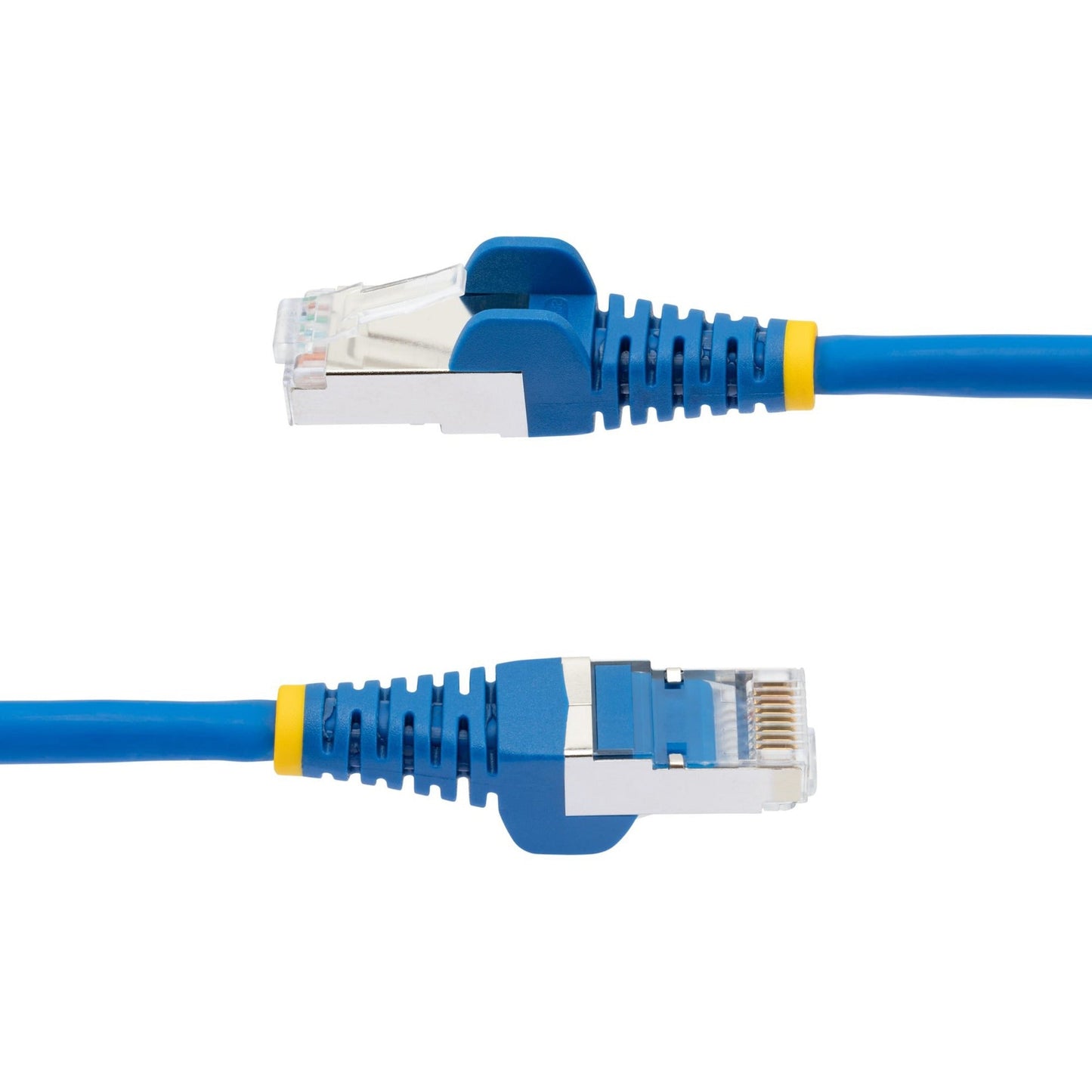 StarTech.com 8ft CAT6a Ethernet Cable Blue Low Smoke Zero Halogen (LSZH) 10 GbE 100W PoE S/FTP Snagless RJ-45 Network Patch Cord