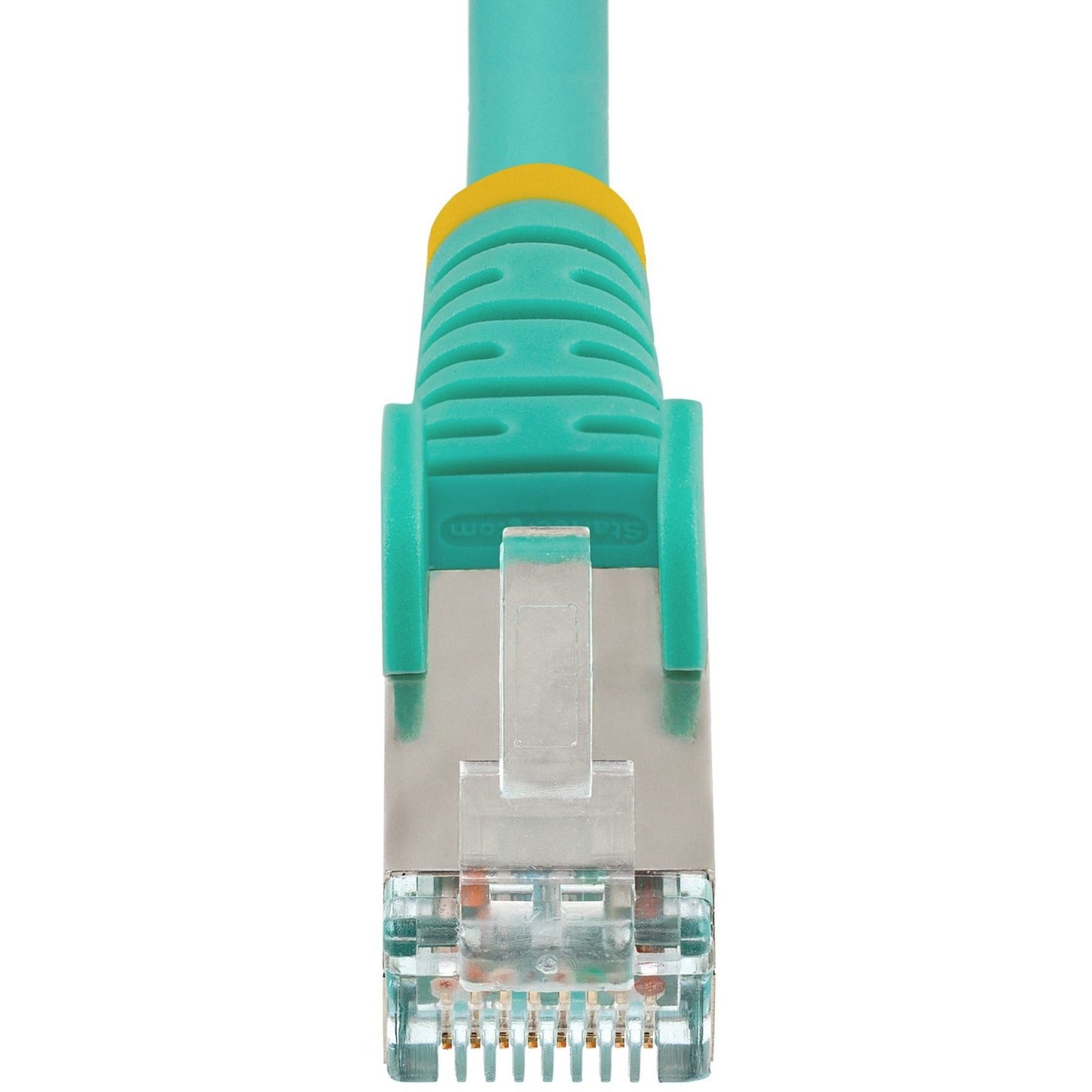 StarTech.com 2ft CAT6a Ethernet Cable Aqua Low Smoke Zero Halogen (LSZH) 10 GbE 100W PoE S/FTP Snagless RJ-45 Network Patch Cord