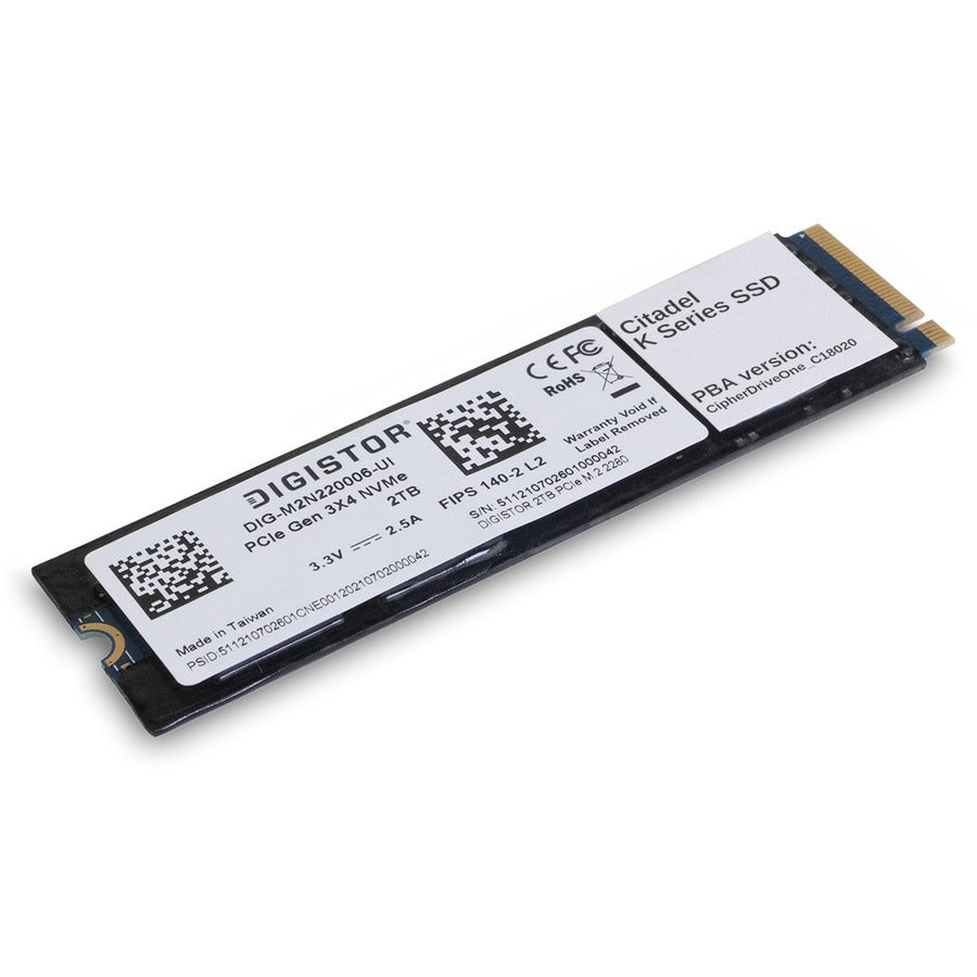 DIGISTOR Citadel K 1 TB Solid State Drive - M.2 2280 Internal - PCI Express NVMe (PCI Express NVMe 3.0 x4) - TAA Compliant