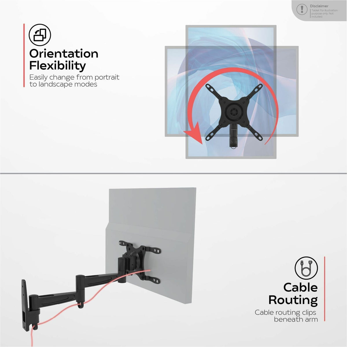 CTA Digital Universal VESA Articulating Wall Mount for TVs and Monitors