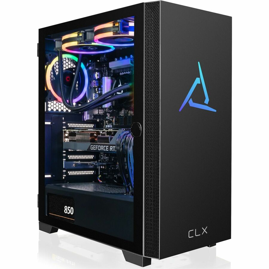 CLX SET Gaming Desktop - Liquid Cooled Intel Core i7 13700KF 3.4GHz 16-Core Processor 32GB DDR5 Memory GeForce RTX 4080 16GB GDDR6X Graphics 1TB SSD 4TB HDD WiFi Windows 11 Home 64-bit