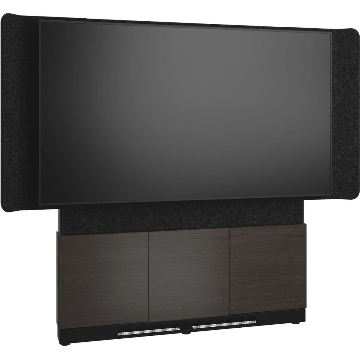 Middle Atlantic Forum Floor/Wall Mount for Display Screen A/V Equipment Video Conferencing System Microphone Controller - Charcoal Gray Black Asian Night Satin Black Powder Coat - TAA Compliant