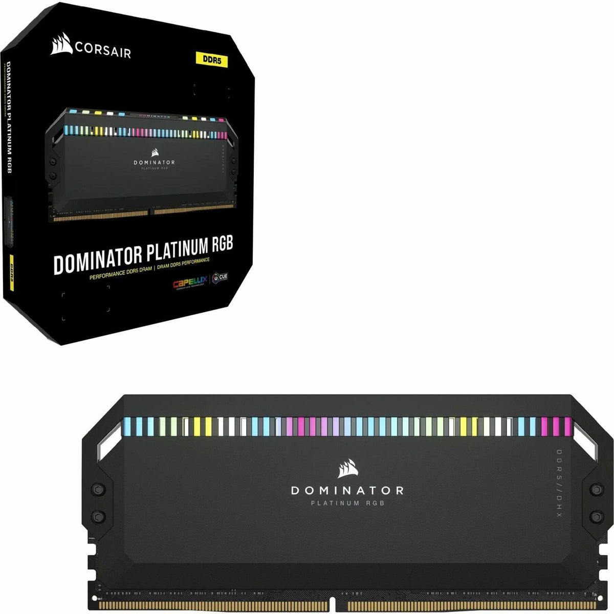 Corsair Dominator Platinum RGB 32GB (2x16GB) DDR5 DRAM 7200MHz C34 Memory Kit - Black