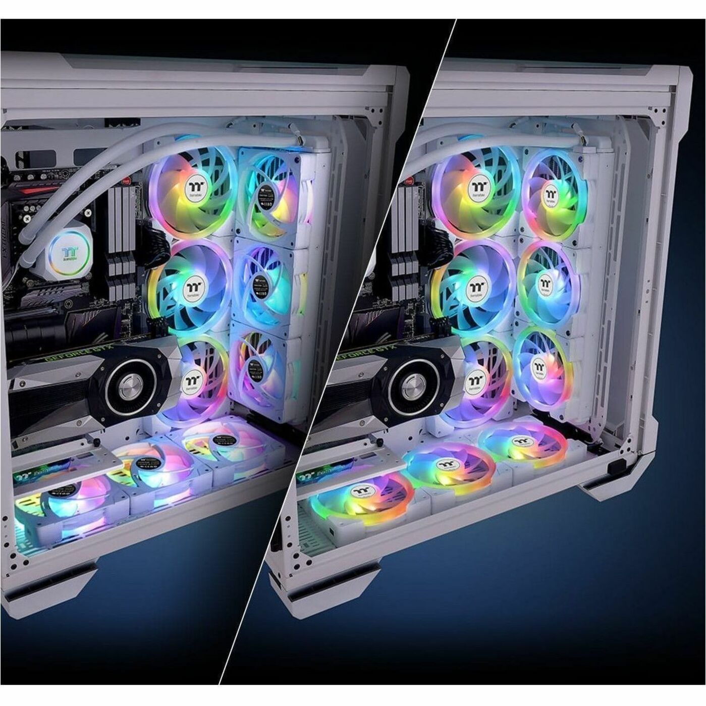 Thermaltake SWAFAN EX14 ARGB Sync PC Cooling Fan White TT Premium Edition (3-Fan Pack) - 3 Pack
