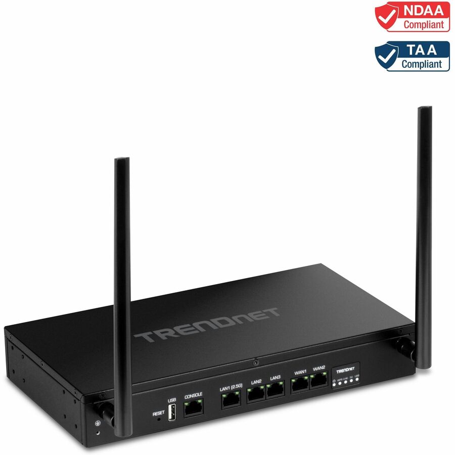 TRENDnet AX1800 Dual-Band WiFi 6 Gigabit Dual-WAN VPN Router Small Business Virtual Private Network Inter-VLAN Routing QoS 2.5G Support Pre-Encrypted Wireless Black TEW-929DRU