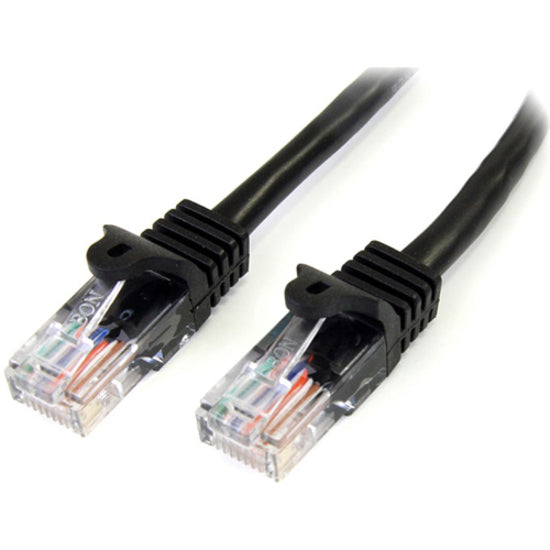 50FT BLACK CAT5E CABLE SNAGLESS
