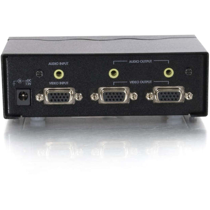 C2G 2-Port UXGA Monitor Splitter/Extender with 3.5mm Audio (Female Input)