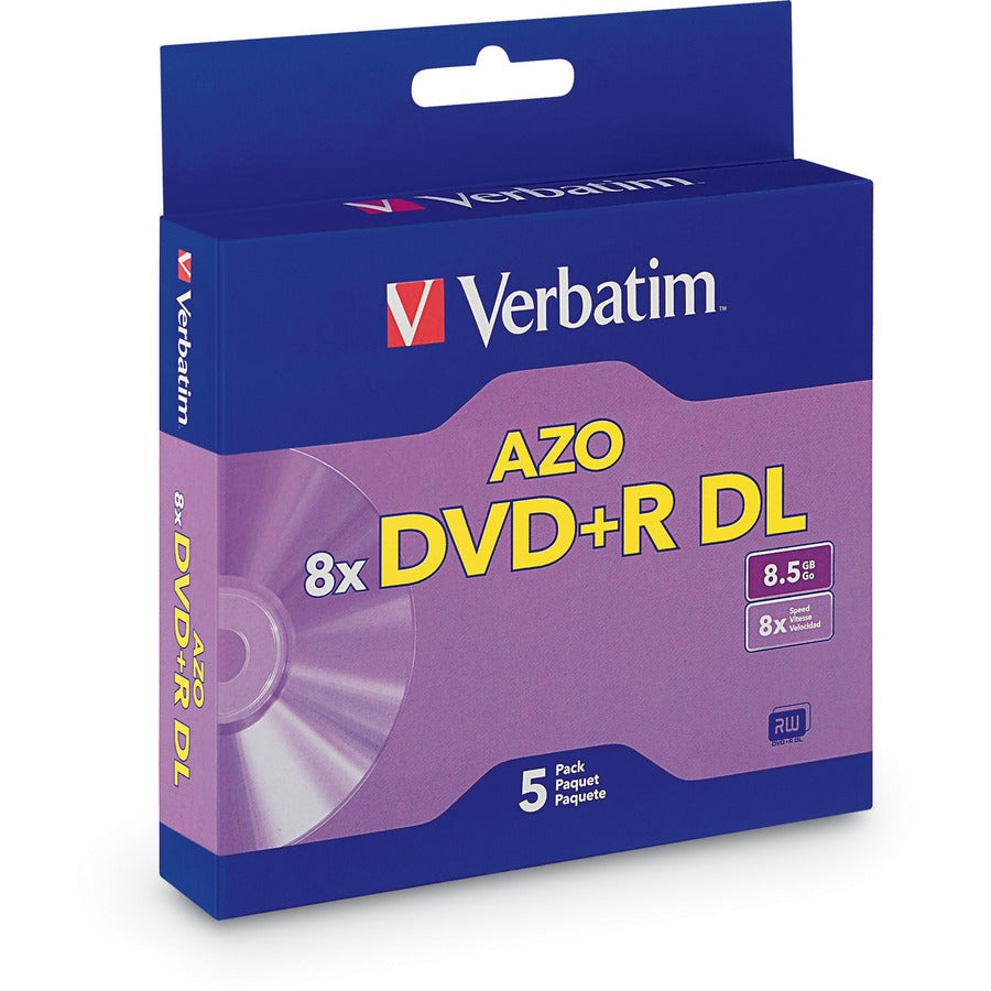 5PK DVD+R DL 8X 8.5GB BRANDED
