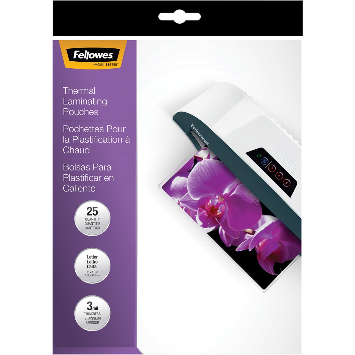 Fellowes Thermal Laminating Pouches - ImageLast™ Jam Free Letter 3 mil 25 pack