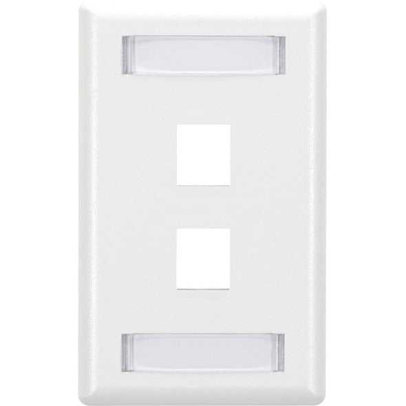 2-PORT WHITE SINGLE-GANG KEYSTO
