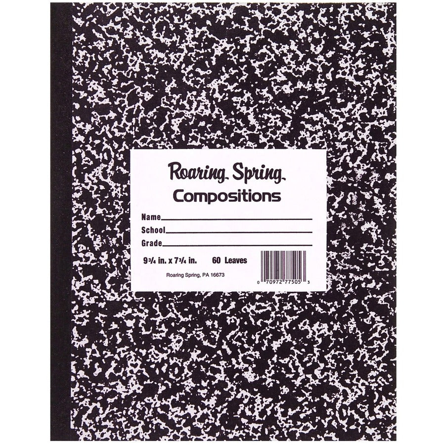 Roaring Spring Black Cover Flexcomp 10"x8" WM