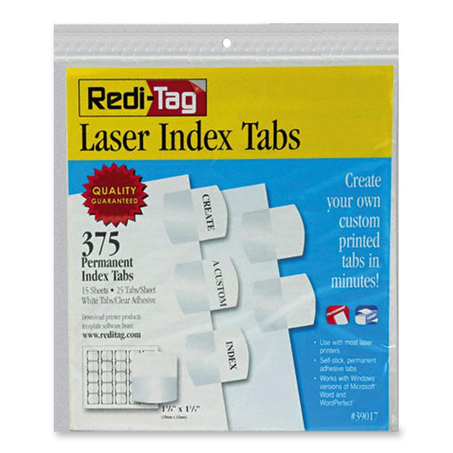 Redi-Tag Laser Printable Index Tabs