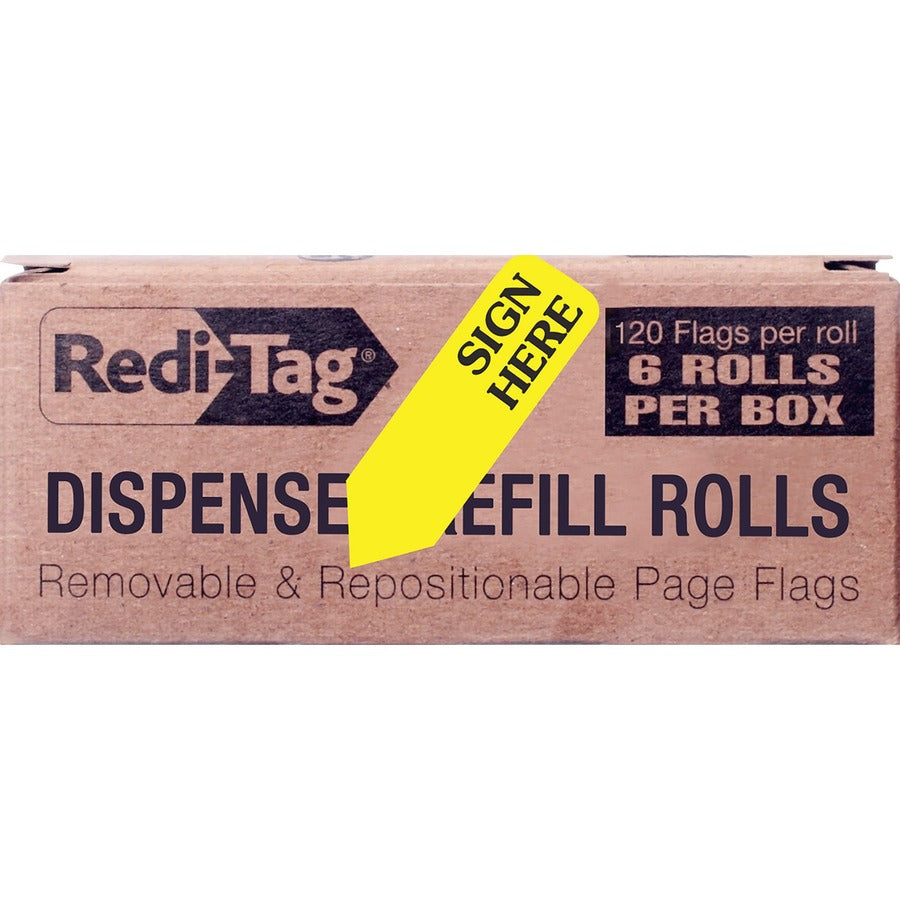 Redi-Tag Sign Here Arrow Flags Dispenser Refills