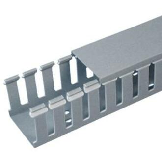 SLOTTED DUCT PVC 4X4X6 LGRY