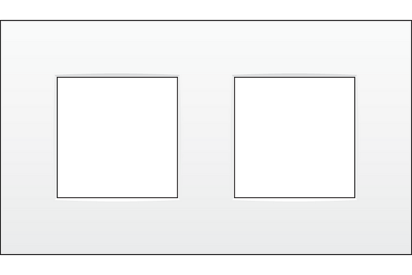 Crestron Dual gang faceplate Intense - White