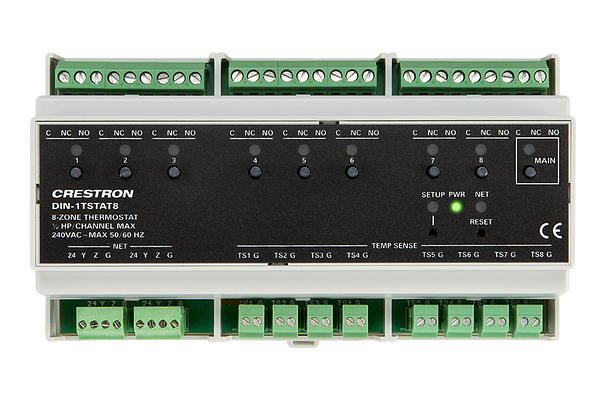 Crestron 8-Zone Radiant Heat Thermostat, DIN Rail Mount