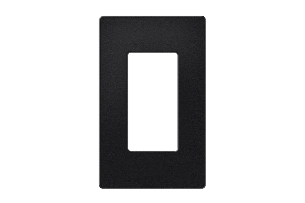 Crestron Decorator Style Faceplate, 1-Gang, Black Textured