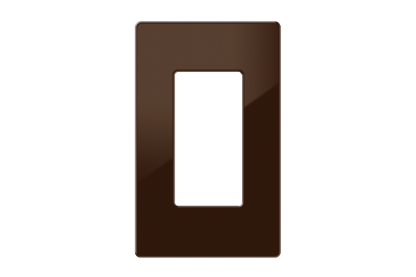 Crestron Decorator Style Faceplate, 1-Gang, Brown Smooth