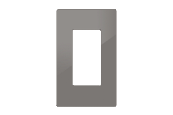 Crestron Decorator Style Faceplate, 1-Gang, Gray Smooth