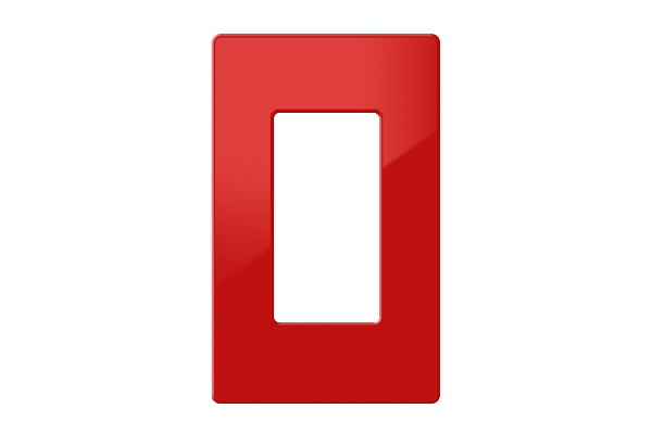 Crestron Decorator Style Faceplate, 1-Gang, Red Smooth