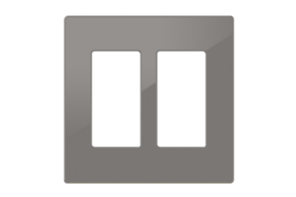 Crestron Decorator Style Faceplate, 2-Gang, Gray Smooth
