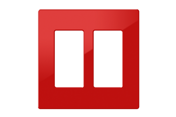 Crestron Decorator Style Faceplate, 2-Gang, Red Smooth