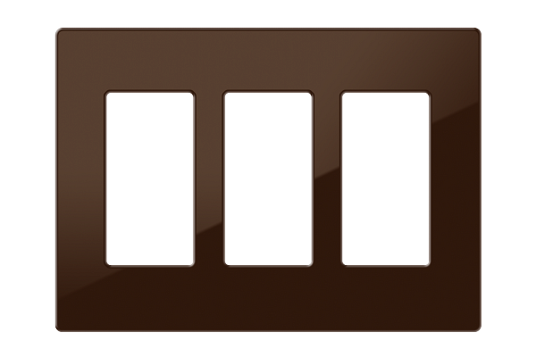 Crestron Decorator Style Faceplate, 3-Gang, Brown Smooth