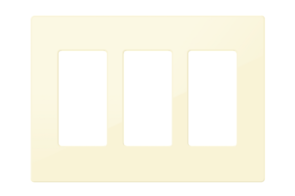Crestron Decorator Style Faceplate, 3-Gang, Dark Almond Smooth
