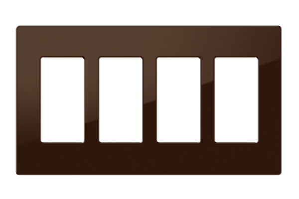 Crestron Decorator Style Faceplate, 4-Gang, Brown Smooth