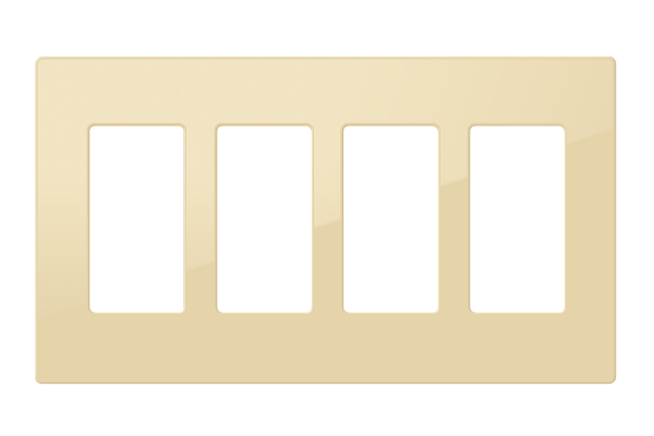 Crestron Decorator Style Faceplate, 4-Gang, Ivory Smooth