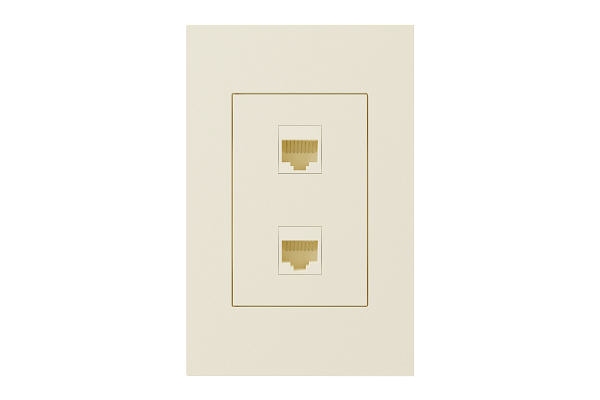 Crestron Horizon 2 Keystone Plate, 2 position, Almond